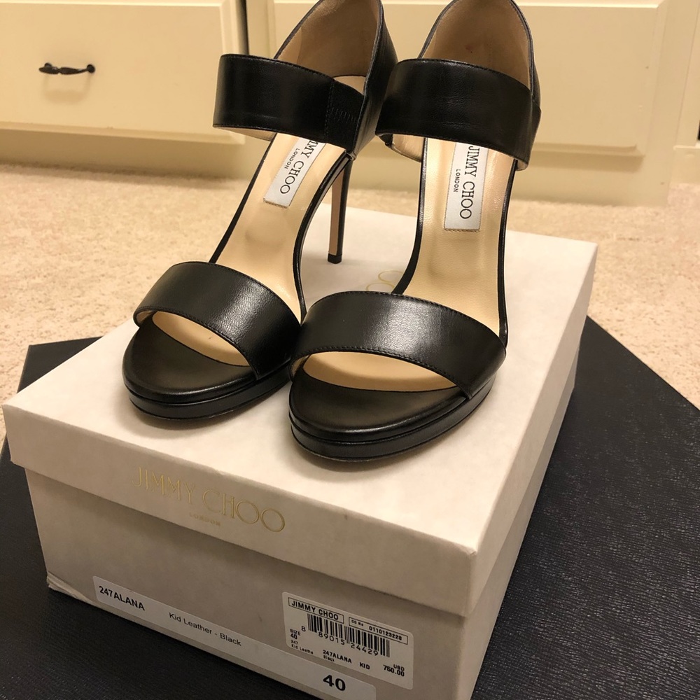 Jimmy Choo Blk Heels, 40